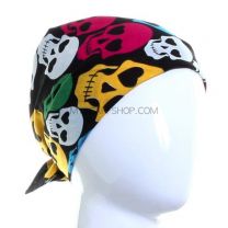 Brightly Coloured Skull Bandana