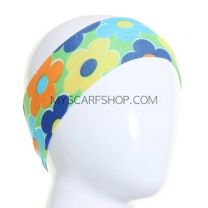 Green Daisies Print Headband