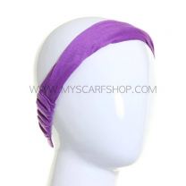Cotton Jersey Headwrap Plain Purple