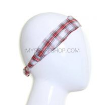 Headwrap Red Lurex Checkered