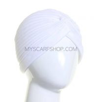 White Full Turban Headwrap