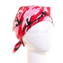 Pink and Red Camouflage Bandana