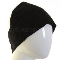 Cotton Under Scarf Black Headband (Egyptian Bonnet)