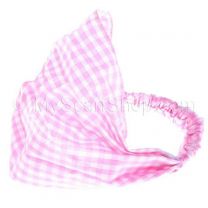 Headwrap Pink Check