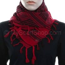 Red and Black Arab Scarf - Shemagh