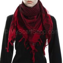 Red and Black Arab Scarf - Shemagh