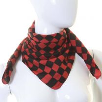 Checkered Red & Black Cotton Bandana