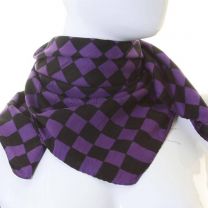 Checkered Purple Cotton Bandana