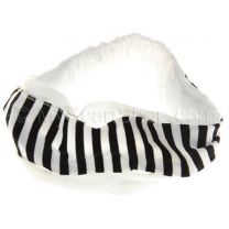 Headwrap White Stripes Cotton
