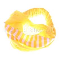 Headwrap Yellow Stripes Cotton